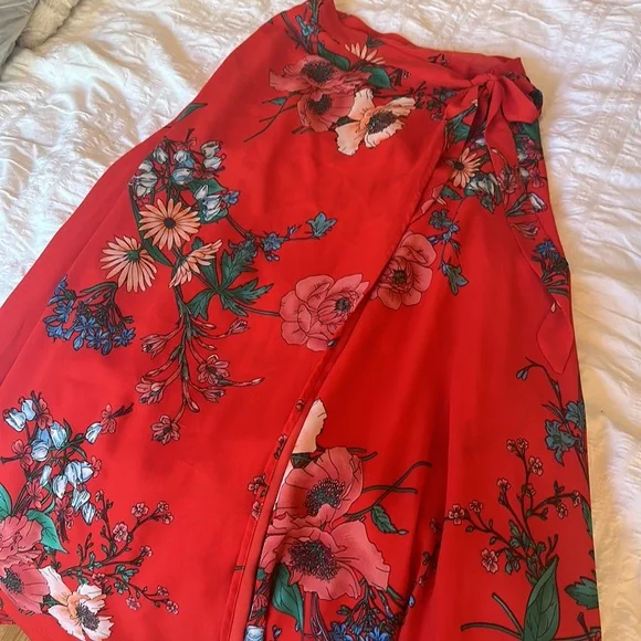 Lulus two piece tropical red dress - Picture 5 of 7